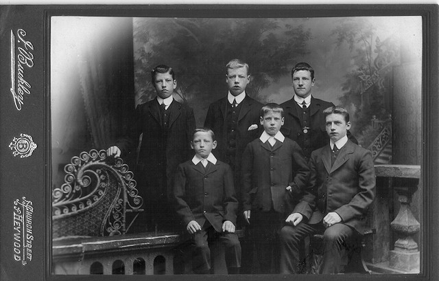 Walker, back left, with his brothers