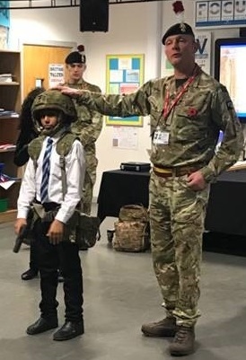 The visit from the Army at Kingsway Park High School during World War One Centenary week