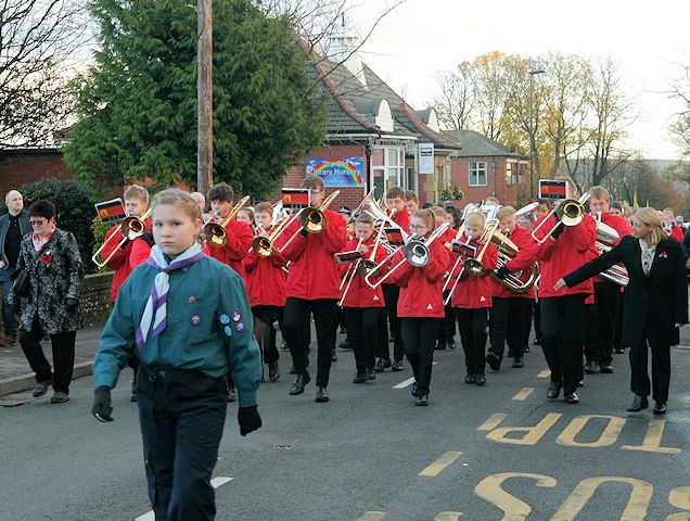 Wardle Remembrance Sunday parade and service