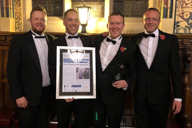 ICON Sports, named Business of Year (turnover under £1m) at the 2018 Rochdale Business Awards, do not qualify for business rates grant support