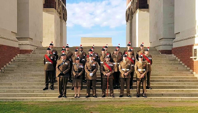 Royal Regiment of Fusiliers at the Thiepval memorial