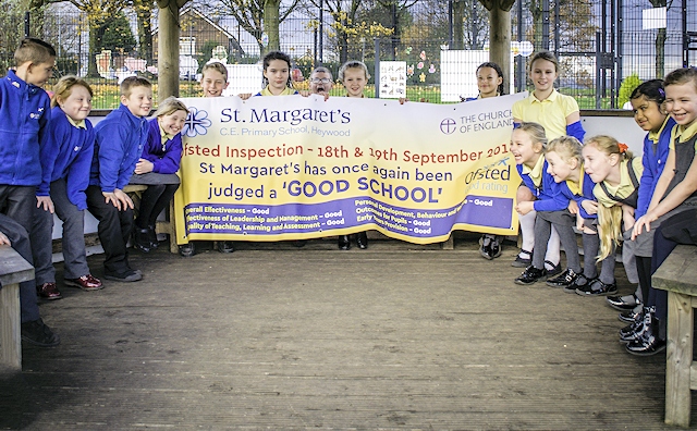 St Margaret’s Church of England Primary School in Heywood are celebrating following a ‘Good’ Ofsted result