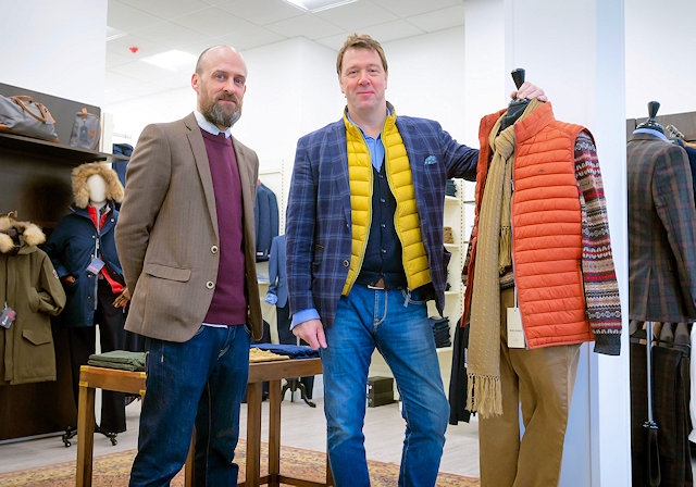 Buckley Menswear Manager Jim Donnelly and owner Phil Buckley 