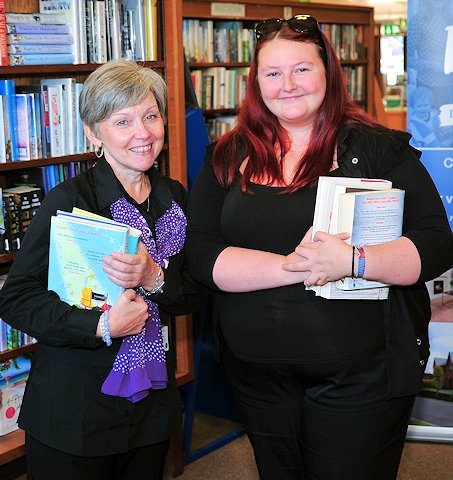 Hazel Scholes and Hannah Clarke from Alkrington Library