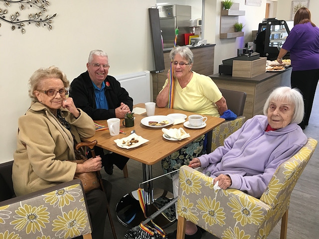 Residents enjoying socialising at the borough's new dementia hub