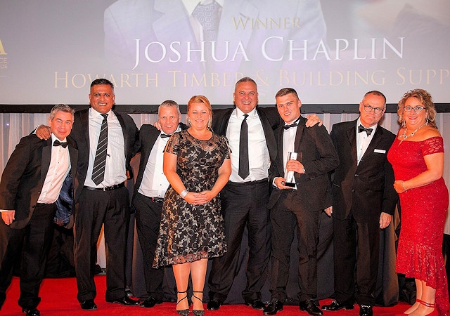 Joshua Chaplin (third from right) has been named Rising Star of the Year 
