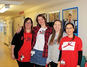HIV specialist nurses fundraise for World AIDS Day at North Manchester General Hospital
