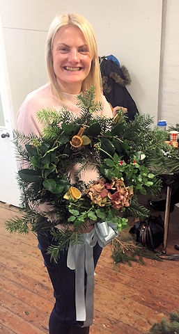 Littleborough and Areas Ladies Circle got in to the festive spirit this week with wreath making evenings