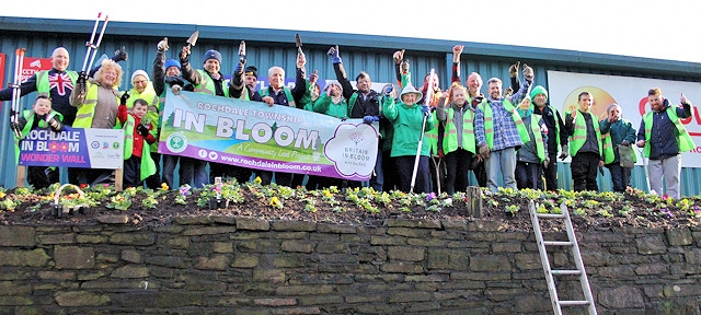 Volunteers planted a winter Wonder Wall at Rochdale AFC on Saturday