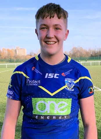 David Mills during his time at Warrington Wolves rugby league academy 