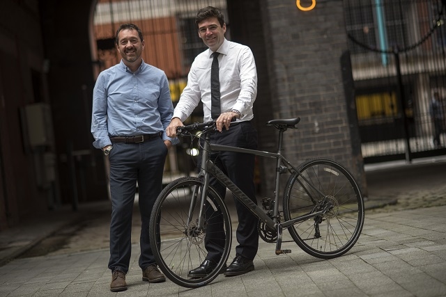 Chris Boardman and Greater Manchester Mayor Andy Burnham