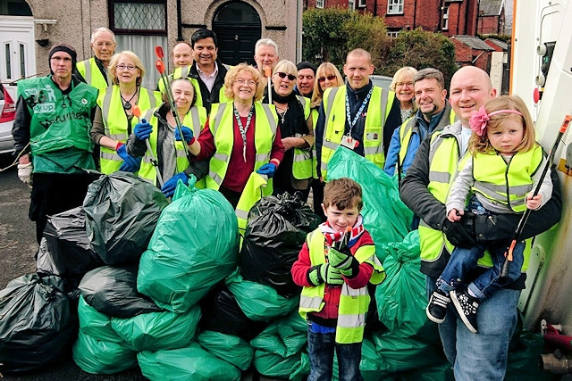 Spotland’s Great British Spring Clean volunteers 2018