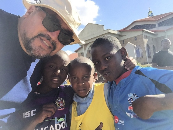 Local actor and sportsman Danny Ligairi-Badham visited Kenya to coach sport and film a new documentary