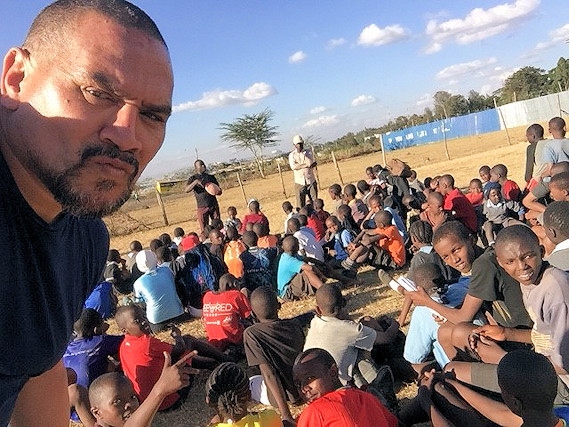 Local actor and sportsman Danny Ligairi-Badham visited Kenya to coach sport and film a new documentary