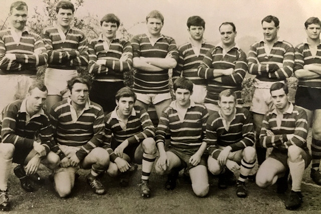 Geoff (back row, second from right) with the Spotland Rangers 