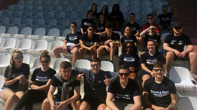 Sports students from Hopwood Hall College at the Monte Gordo Sports Complex