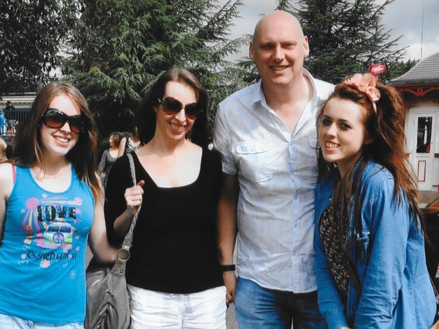 Merryn Crofts (right) with her family