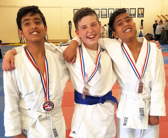Ishmael Ali, Harris Golden and Daoud Ali, Rochdale Judo Club