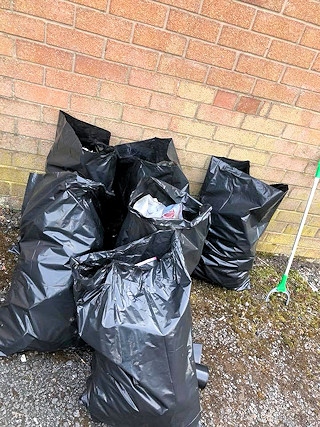 Clean Up Castleton removed this rubbish from Moor Park Avenue on 15 May