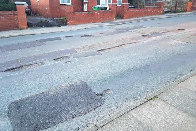 Potholes on Walton Street before