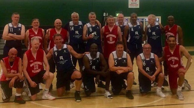 Rochdale Rockets Basketball 50+ team at 2018 Midland Masters