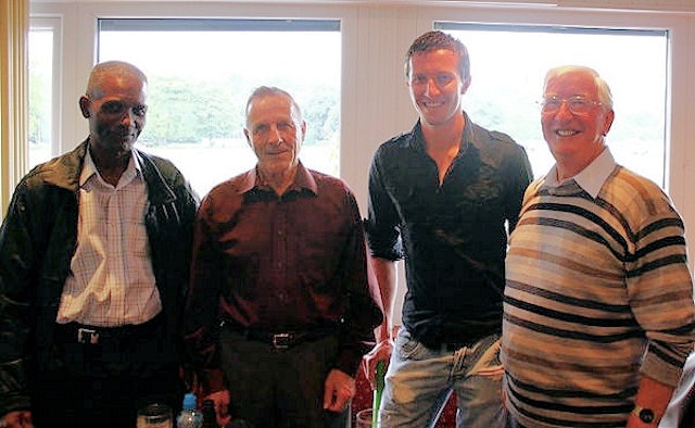 Jack Wilson, second left, with Ralph Farmer, Bobby Cross and Jim Porter at a club reunion a few years past