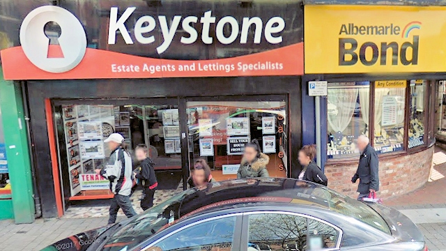 Previous level shop entrance at the old Keystone building on Yorkshire Street 