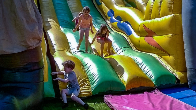 Bank Holiday Inflatable Fun is in Springfield Park, Fri 3 – Mon 6 May, 10am to 5pm daily, except Friday 4pm - 7pm