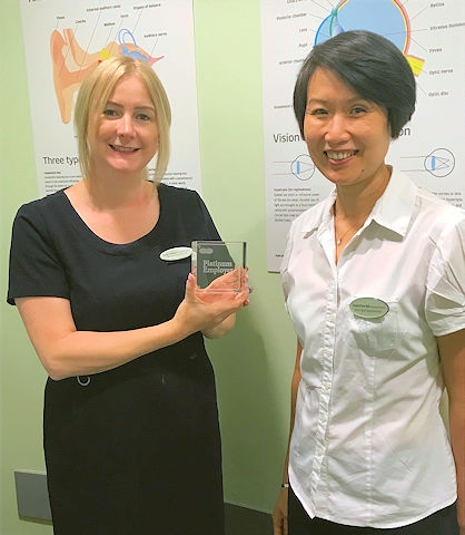 Sarah Culshaw and Yeow-Khee Beh, Specsavers Rochdale