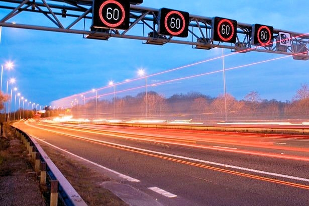 Motorway speed signs 