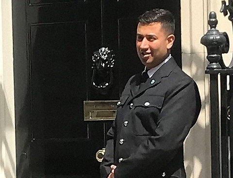 PC Mohammed Nadeem at 10 Downing Street