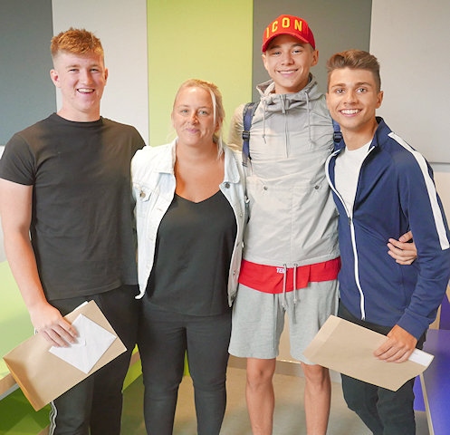 Students at Wardle Academy celebrate their exam results
