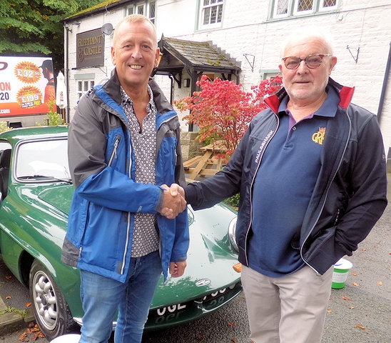 Martyn Butterworth and co-driver Bob Daniels with their 1963 Rochdale Olympic classic sports car
