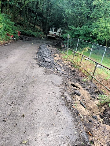 Ashworth Road has been hit by a second landslide