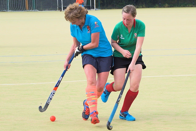 Player of the Match - Paula McDonald (in blue), Rochdale Ladies Hockey