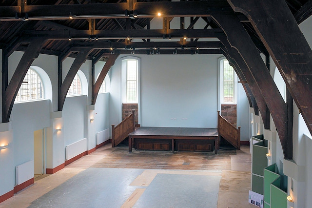 The beautifully restored hall at Long Street Methodist School