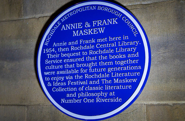 Annie and Frank Maskew, a Rochdale couple who shared a passion for reading and thinking, met in Rochdale Library in 1953