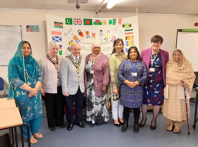 Mayor Billy Sheerin visited Rochdale Women's Welfare Association for a community cohesion event