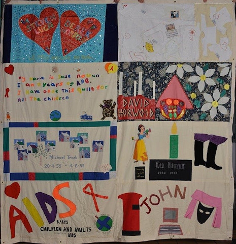 A panel from the UK AIDS Memorial Quilt