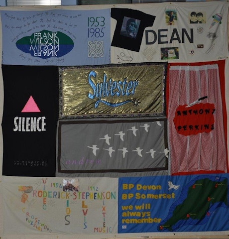 A panel from the UK AIDS Memorial Quilt