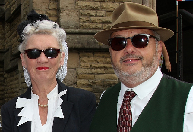 Lesley-Anne and Stephen Pilling, pictured at the 2018 Heywood 1940s day