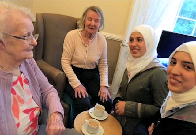 Residents of Half Acre House and students came together to chat about their lives and shared memories 