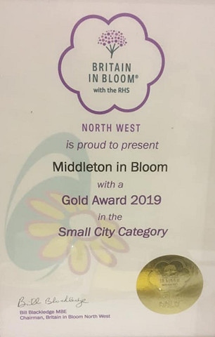 Middleton In Bloom won a gold award for the Large Town/Small City category