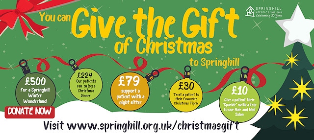 Give the gift of Christmas to Springhill Hospice patients and families this year