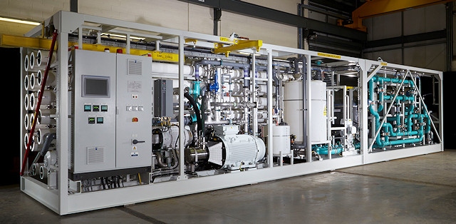A typical cruise ship reverse osmosis plant manufactured by Salt Separation Services