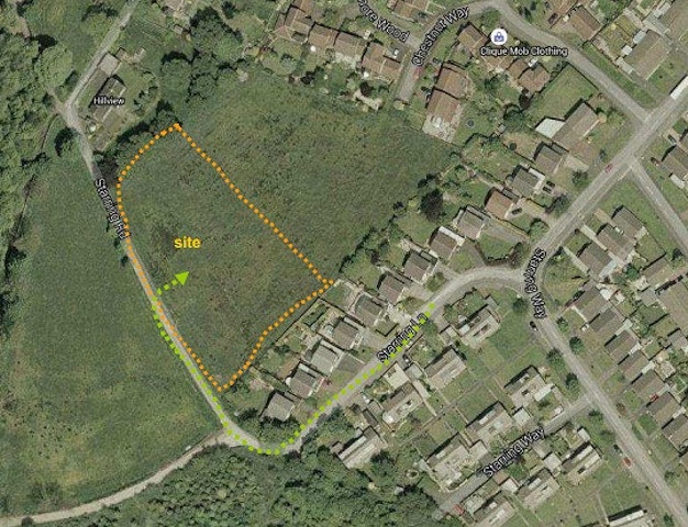 The site off Starring Road, in Littleborough - CJ Partnership for Hoyle Developments Ltd, via Rochdale council's website