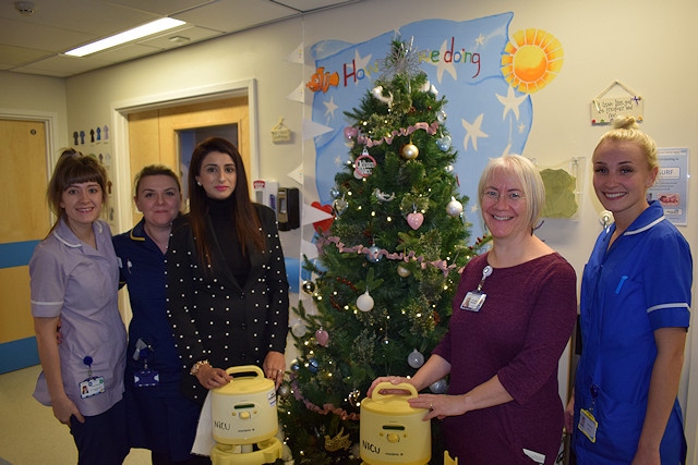 Babra Shaheen (thrid from left) with the Breast Pump and Neonatal Unit staff
