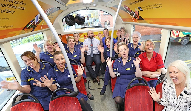 Fairfield Hospital staff on the Rosso Trax service which frequents the hospital