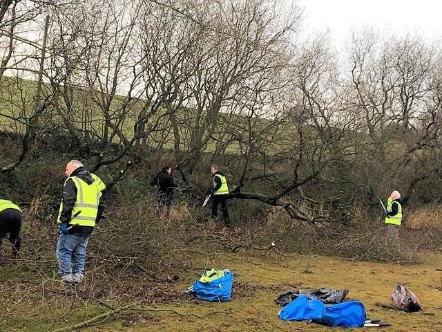 Council, Friends of Hollingworth Lake and Freudenberg staff join forces to restore Ealees Pond and Meadow 