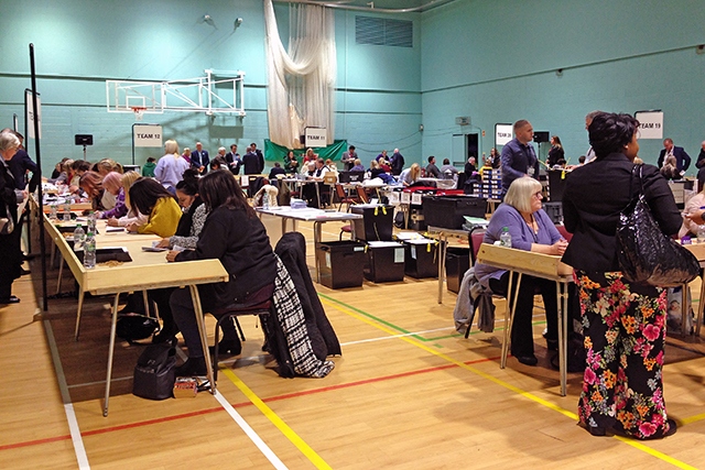 Heywood & Middleton General Election count 2019 is being held at Heywood Sports Village
